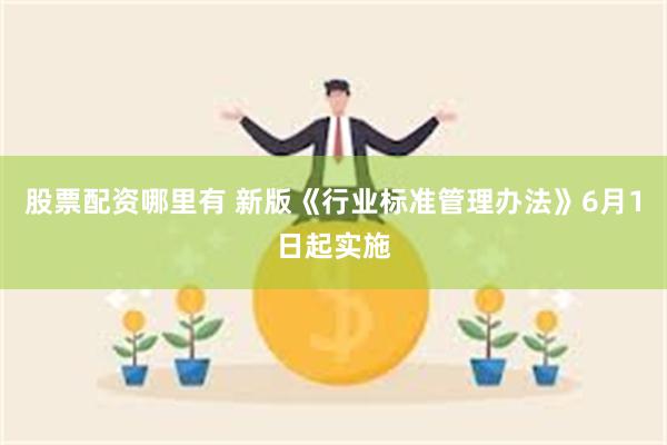 股票配资哪里有 新版《行业标准管理办法》6月1日起实施