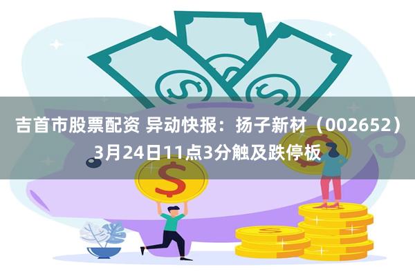 吉首市股票配资 异动快报：扬子新材（002652）3月24日11点3分触及跌停板