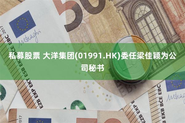 私募股票 大洋集团(01991.HK)委任梁佳颖为公司秘书